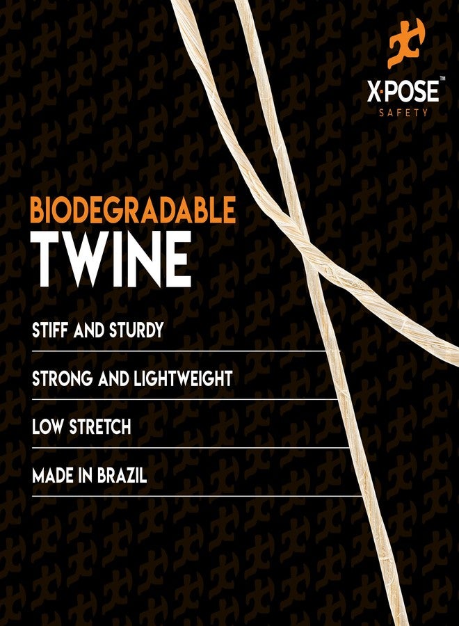 إكسبوز سايفتي خيط السيزال - حبل رفيع من الألياف الطبيعية على بكرة - حبل لعمود خدش القطط، قطع غيار شجرة القطط، لعبة الحيوانات الأليفة - حبل زخرفي، غلاف عمود (1، طبقة واحدة 1250 قدم). - Image 3